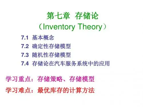 chap7存储论