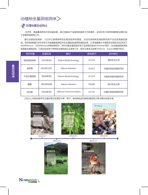 动植物全基因组测序