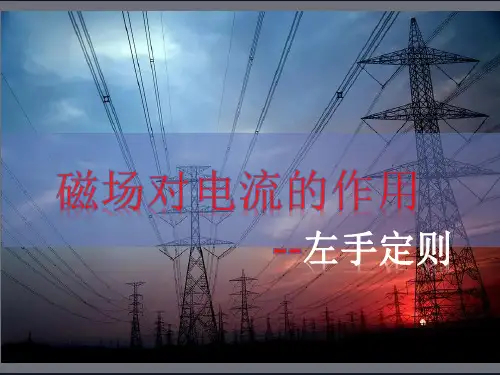 磁场对通电导线的作用力、左手定则