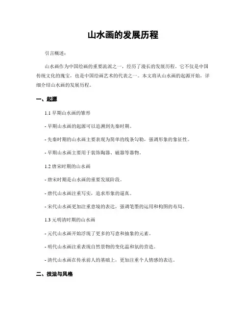 山水画的发展历程