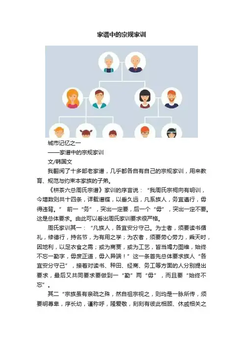 家谱中的宗规家训