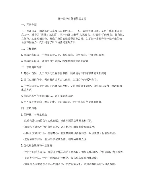 五一梵净山营销策划方案