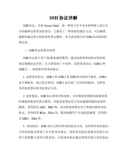 SSH协议详解