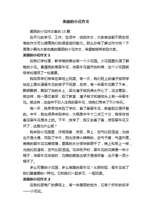 美丽的小花作文集合15篇