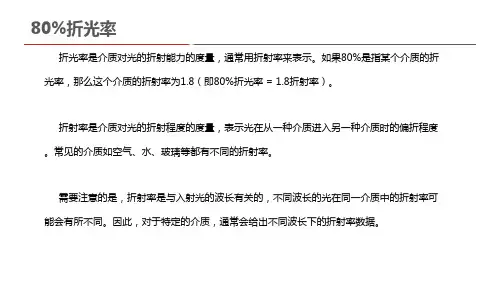 80%折光率