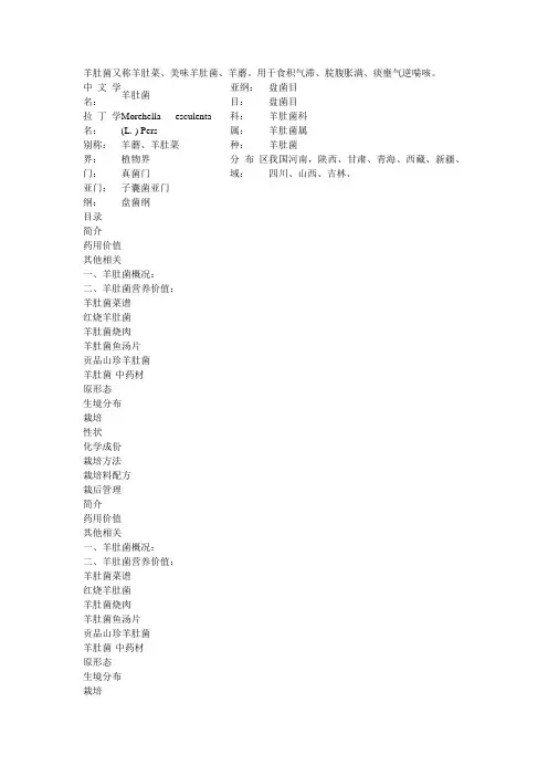 羊肚菌