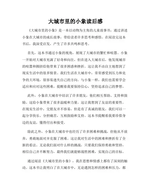 大城市里的小象读后感