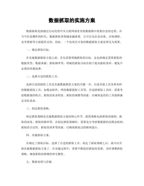 数据抓取的实施方案