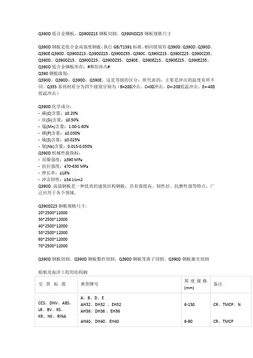Q390D低合金钢板,Q390DZ15钢板切割,Q390NDZ25钢板规格尺寸