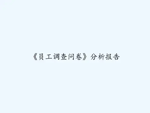 《员工调查问卷》分析报告