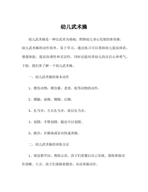 幼儿武术操