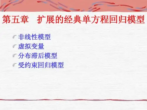 计量经济学第五章(新)