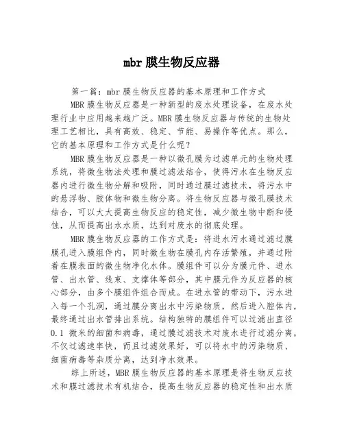 mbr膜生物反应器3篇