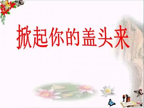 《掀起你的盖头来》 精品PPT课件