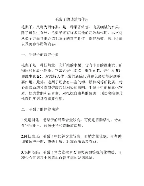 毛梨子的功效与作用