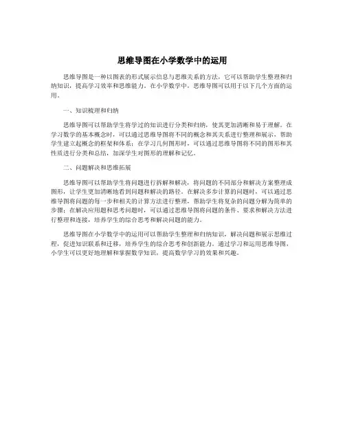 思维导图在小学数学中的运用