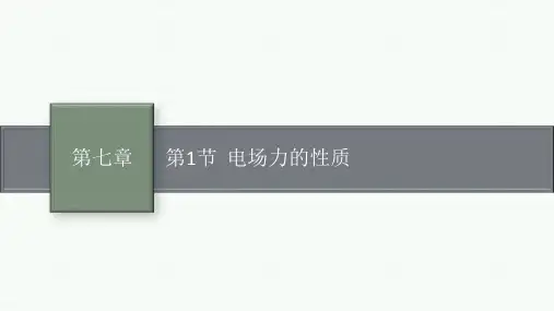 高考物理一轮总复习精品课件 第7章 静电场 第1节 电场力的性质