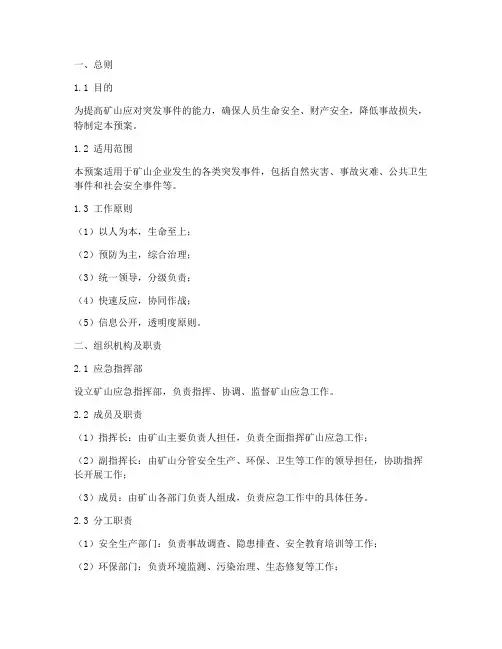 矿山的应急预案