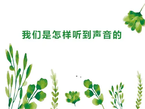 《我们是怎样听到声音的》PPT教学课件