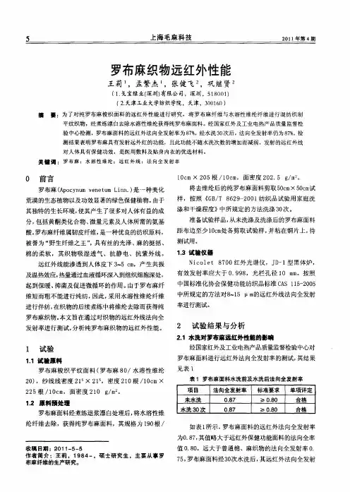 罗布麻织物远红外性能