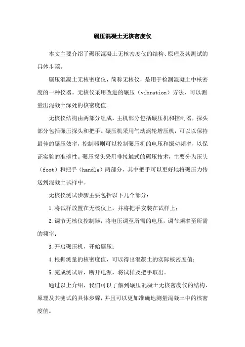 碾压混凝土无核密度仪
