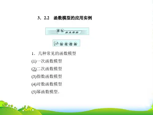 山东省冠县一中高一数学 函数模型的应用实例课件