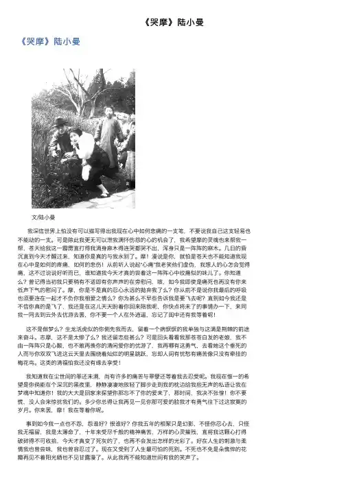 《哭摩》陆小曼