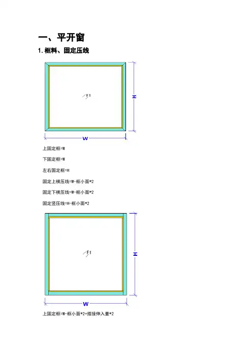 窗型计算公式