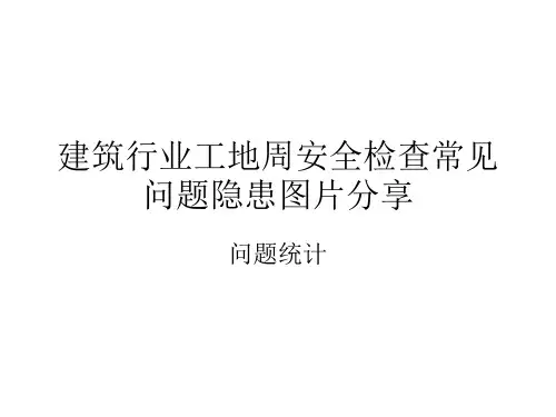 建筑行业工地周安全检查常见问题隐患图片分享