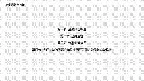金融学(第二版)课件：金融风险与监管