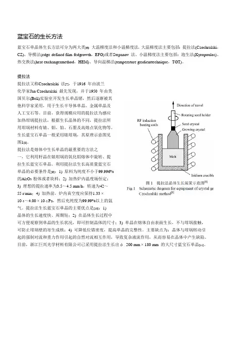 蓝宝石的生长方法