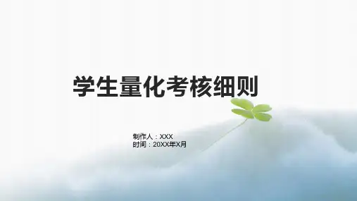 学生量化考核细则