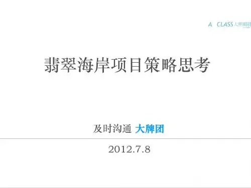 2012翡翠海岸项目策略思考 45P