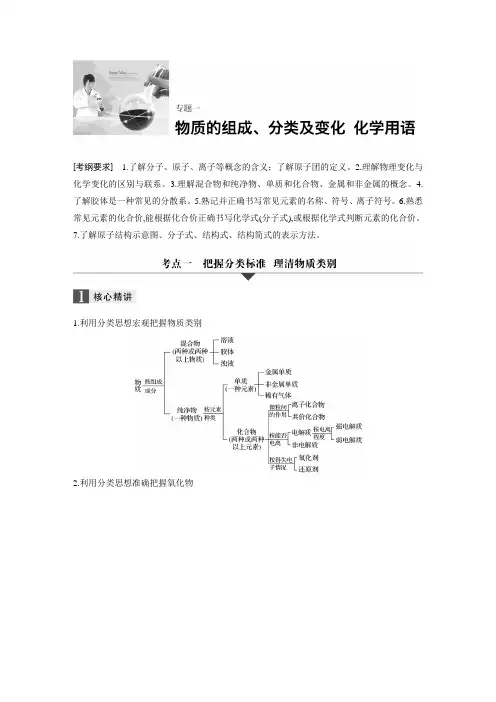 高中化学步步高二轮复习全套课件专题一