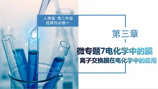 微专题7 离子交换膜在电化学中的应用 高二上学期化学人教版(2019)选择性必修1+