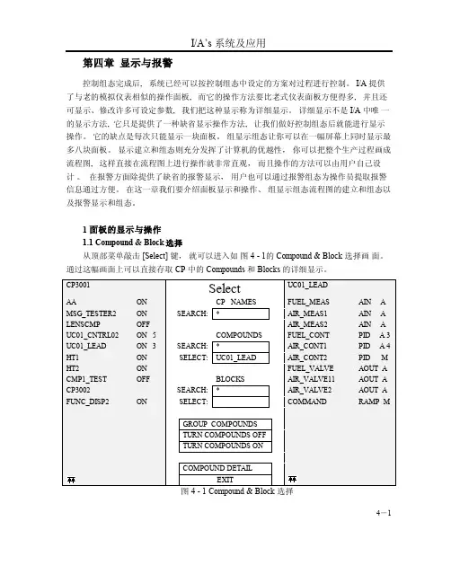 IA 系统及应用第四章  显示与报警