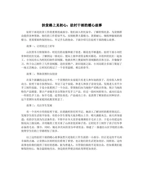 扶贫路上见初心：驻村干部的暖心故事