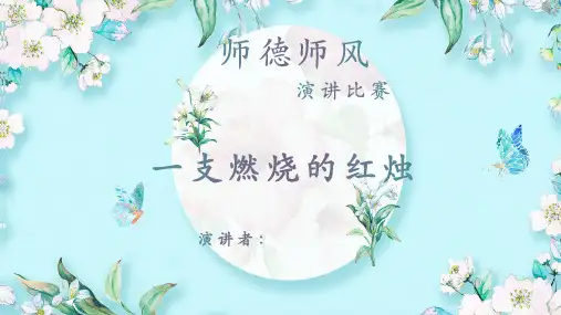 师德师风演讲比赛ppt