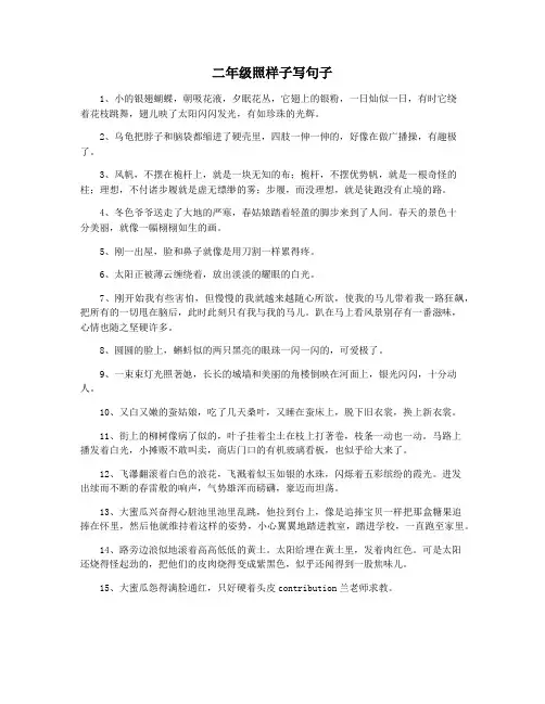 二年级照样子写句子