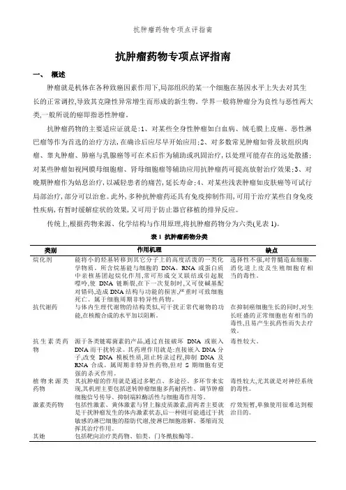 抗肿瘤药物专项点评指南