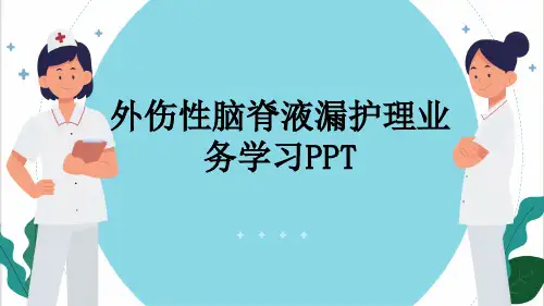外伤性脑脊液漏护理业务学习PPT
