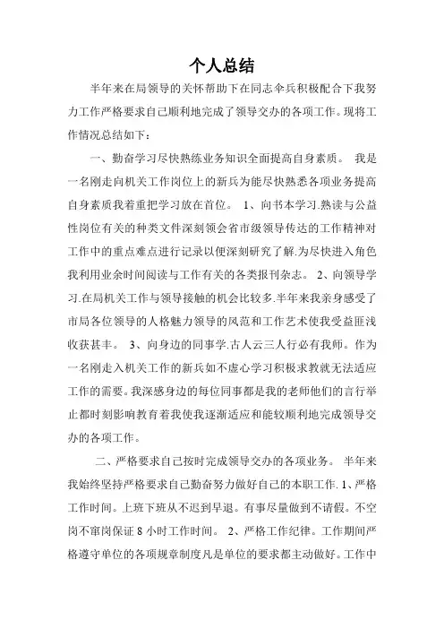 移民工作个人总结