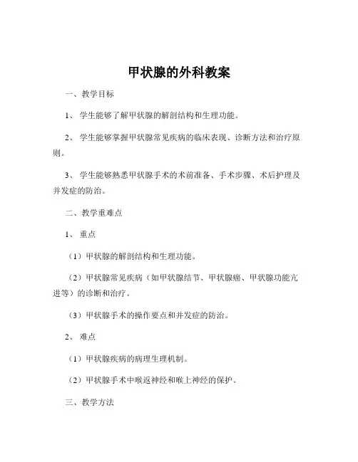 甲状腺的外科教案