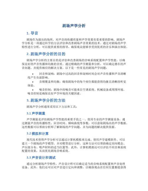 剧场声学分析