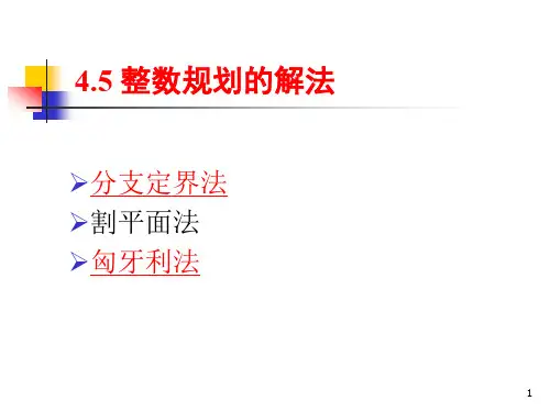 整数规划解法-优质课件