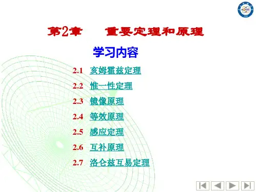 研究生-高等电磁理论重要定理和原理