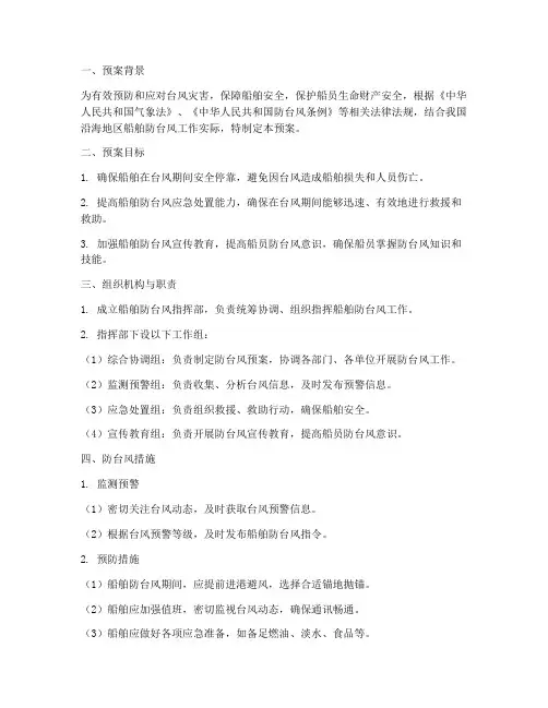 船舶防台风专项预案