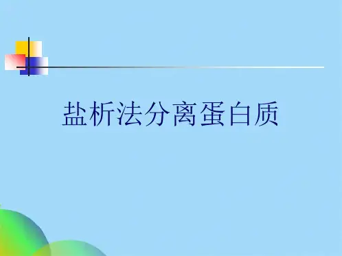 盐析法分离蛋白质ppt(共27张PPT)