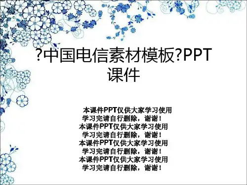 《中国电信素材模板》PPT课件
