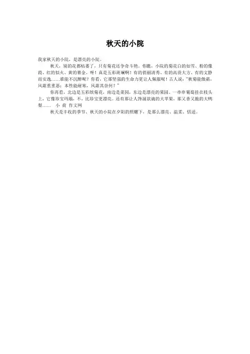 秋天的小院